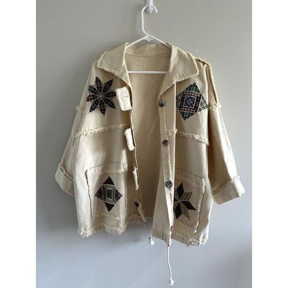 Unbranded Patchwork Jacket Canvas Artsy Aztec No Sizing Read Description - Picture 1 of 8